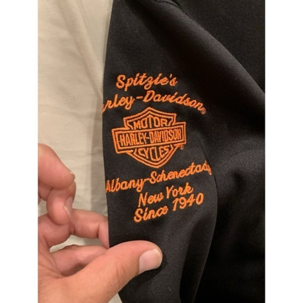 Harley Davidson Track Jacket Medium Full Zip, NY, Black - Picture 4 of 8